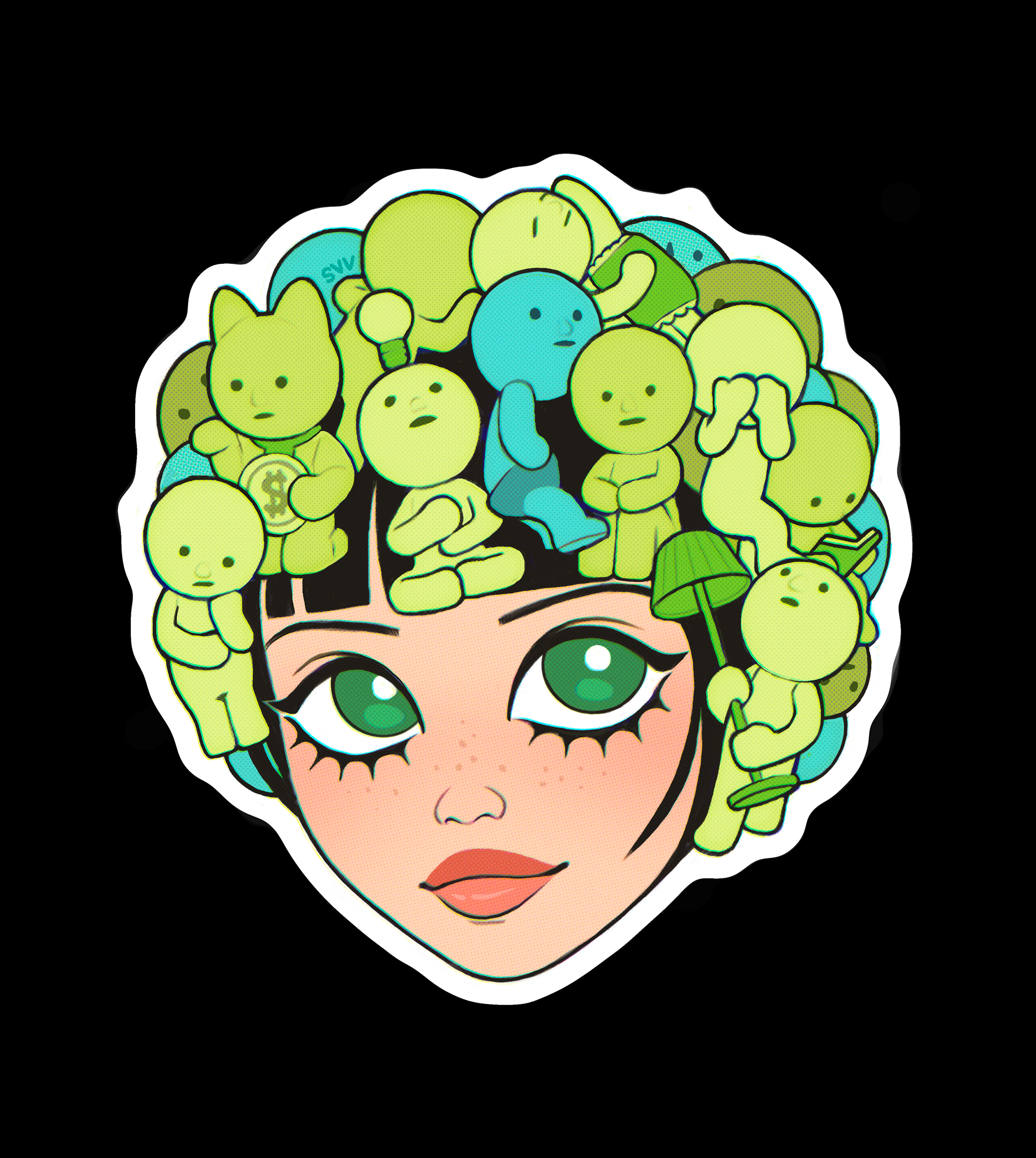 'Ghost Friends' Glow-in-the-dark Vinyl Sticker
